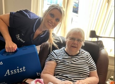 Bluebird Care Assist Box at home
