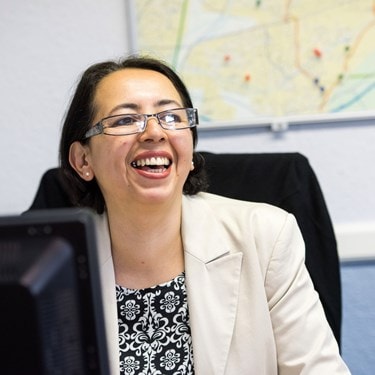 Smiling female office worker