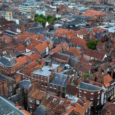 Aerial View of Swadlincote, South Derbyshire