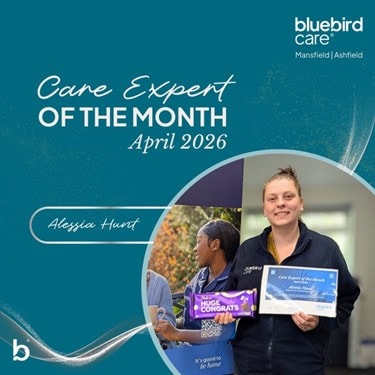 Alessia Hunt Employee of the Month Bluebird Care Mansfield Ashfield