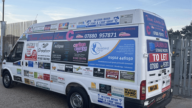 Advert on van