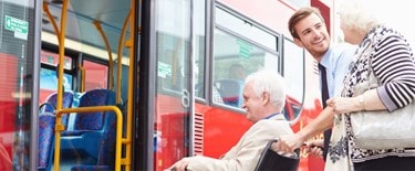 Assisted bus ride in the UK