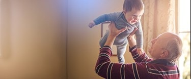 hero with baby