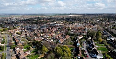aerial shot of Royston for Local Insights into Stevenage Hitchin Letchworth and Royston