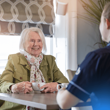 carer and customer out for coffee