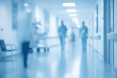 Image of hospital blurred