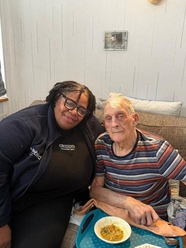 Joelle and customer