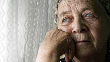 Elderly person alone