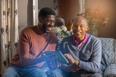 Black Dad Couch tablet