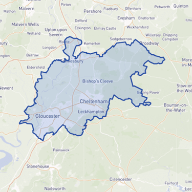 Areas We Cover - Cheltenham, Gloucester & Tewkesbury