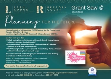 Planning for the future event flyer