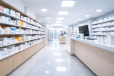 Image of pharmacy blurred
