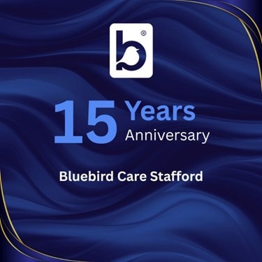 15 Years Anniversary of Bluebird Care providing compassionate care in Stafford