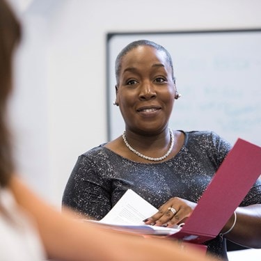 Smiling female office worker