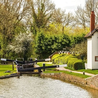 Canal River located in Burton Upon Trent, Staffordshire