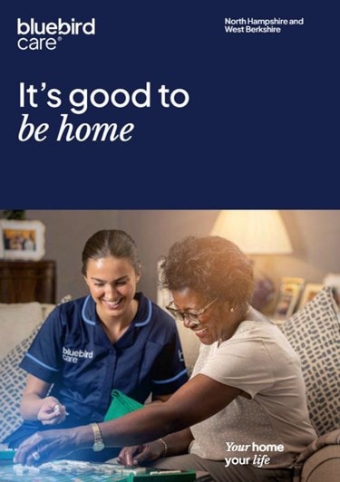 Front page of home care brochure