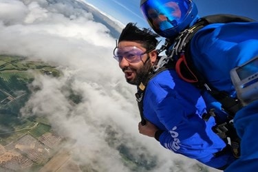 Care Coordinator doing Sky Dive
