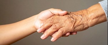elderly nails being cared for