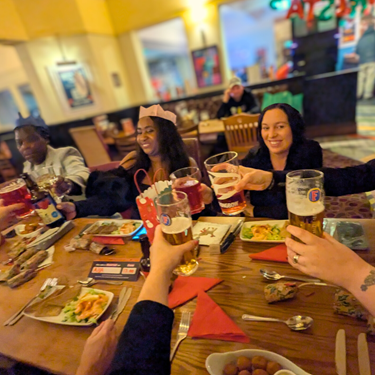 Bluebird Care Mansfield & Ashfield staff enjoying their Christmas celebration dinner and festivities