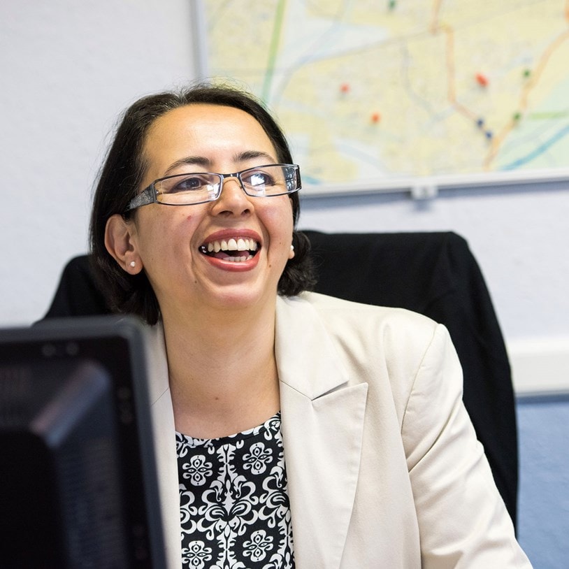 Smiling female office worker