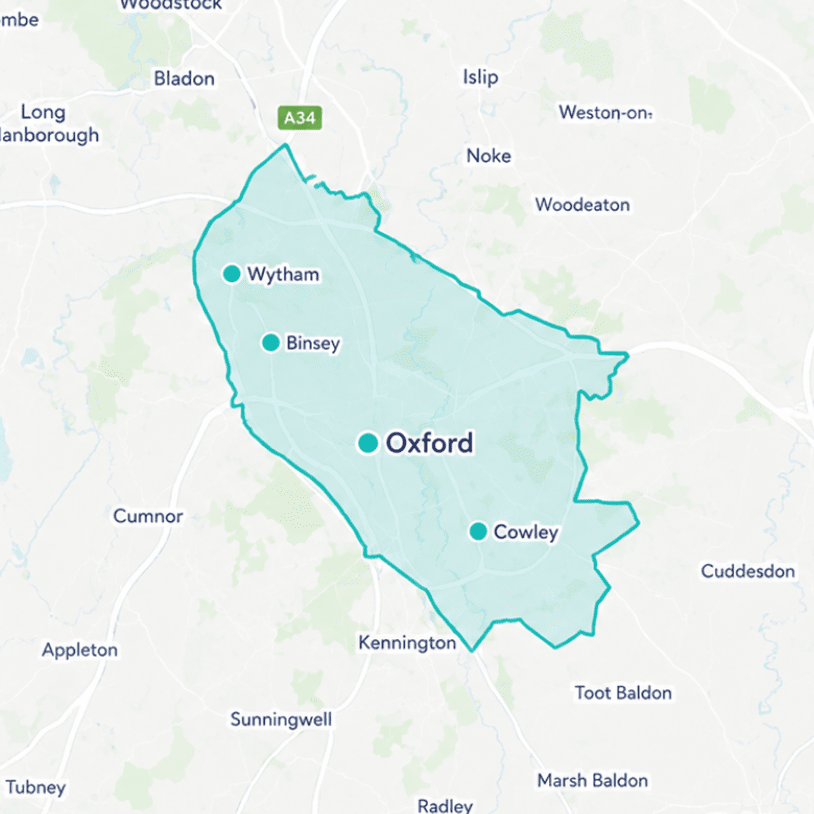 Oxford Areas We Cover