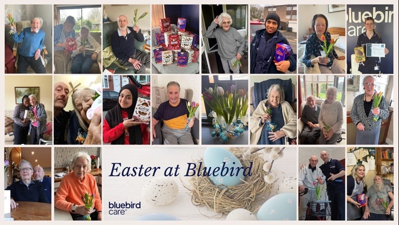 Bluebird Care Solihull carers deliver Easter gifts to customers