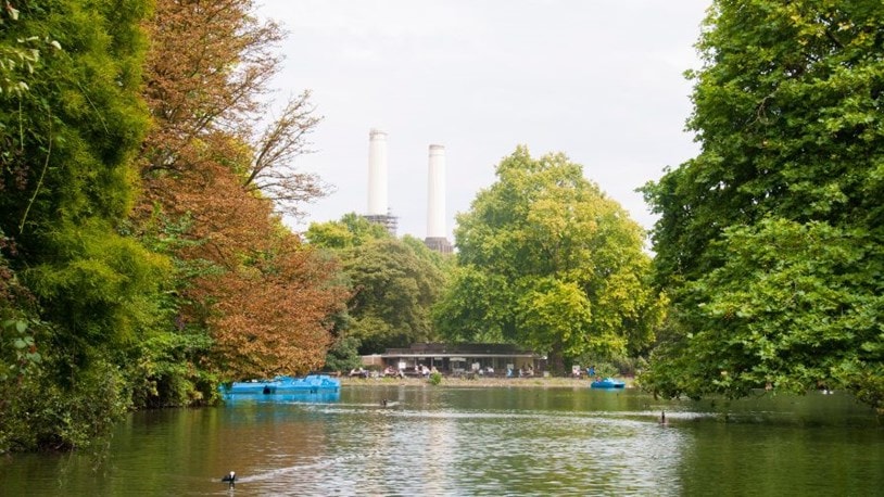 Battersea park and iconic power station