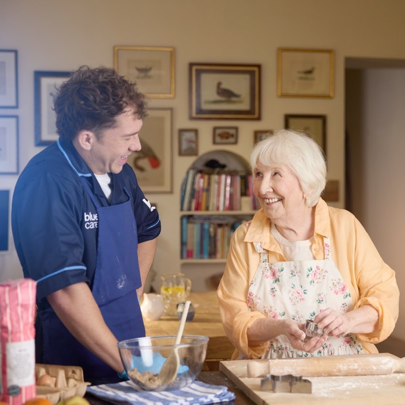 Cooking at home with help from bluebird care
