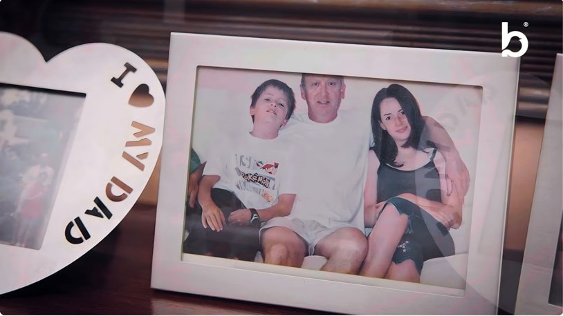 Picture frame with dad before he was ill
