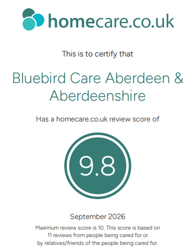 Bluebird Aberdeen & Aberdeenshire - Homecare.co.uk Review Score September 2026