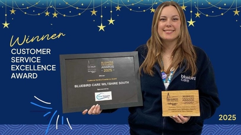 Bluebird Care Wiltshire South wins Customer Service Excellence Award